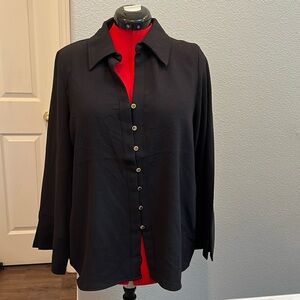 Brand new-  without tags Marc New York black blouse.  3:4 sleevess